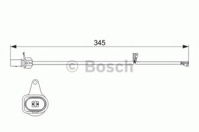 Senzor de avertizare,uzura placute de frana AUDI A6 (4G2, C7, 4GC) (2010 - 2016) BOSCH 1 987 474 507 foto