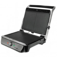 Grill sandwich-maker First Austria FA-5344-2, 2000W, 34x22 cm, Acoperire antiaderenta, Termostat, Inox/negru