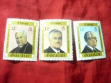 Serie Gibraltar 1980 - Personalitati , 3 valori, Nestampilat