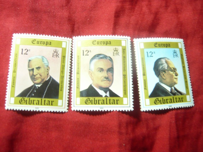 Serie Gibraltar 1980 - Personalitati , 3 valori