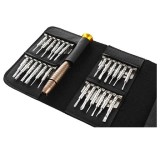 Cumpara ieftin Set Surubelnita Precizie R&#039;deer, 24 Biti, Portofel Piele Eco, Torx, Cruce, Linie, Ceasornicarie, Mecanica Fina
