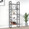 VidaXL Bibliotecă 5 niveluri gri sonoma, 80x30x175 cm lemn prelucrat 3114017
