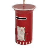 Ornament brad Craciun Cutie Postala metal multicolor &Oslash; 7x11 cm