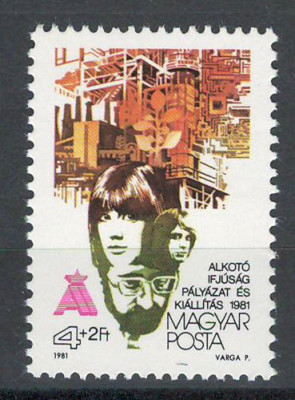 Ungaria 1981 Mi 3501 - Congresul Asociatiei Tineretului Comunist, Budapesta foto