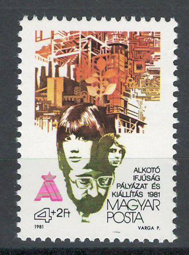 Ungaria 1981 Mi 3501 - Congresul Asociatiei Tineretului Comunist, Budapesta