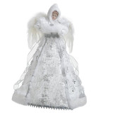 Varf de brad Winter Angel White Silver 30 cm
