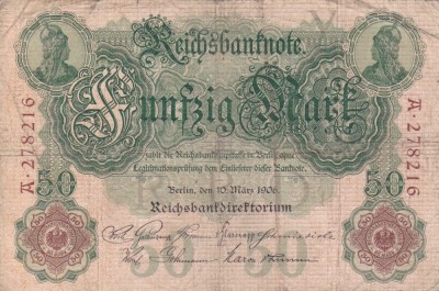 GERMANIA 50 marci 1906 VF!!! foto
