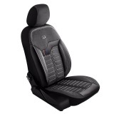 Set huse scaune auto Panda Londra cu fermoare, negru gri, 11 piese