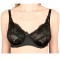 Sutien Clasic cu Cupă Moale și Dantelă S105 - Negru - 85C