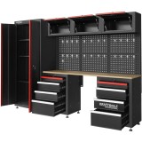 Set extensibil de mobilier profesional pentru scule, dulapuri si rafturi incluse, 260 x 189 x 46 cm, Kraft