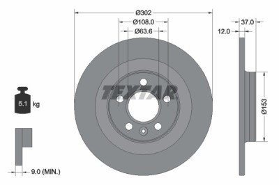 TEXTAR 92304703 PRO Disc frana foto
