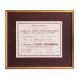 Principele Carol al II-lea, Diploma Crucii de Onoare oferită de Asociația Amicală Franco-Britanică