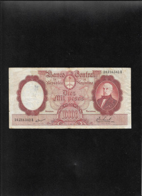 Rar! Argentina 10000 pesos 1961(69) seria24216542 foto