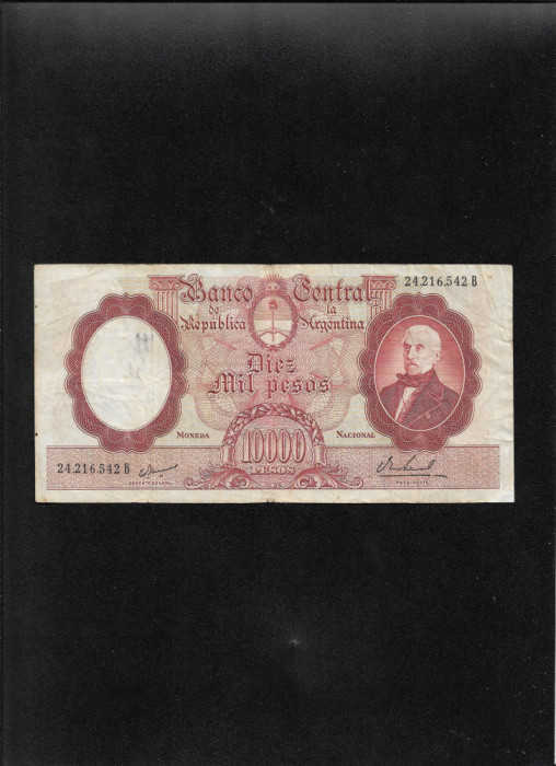 Rar! Argentina 10000 pesos 1961(69) seria24216542