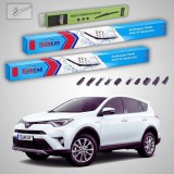 Cumpara ieftin Ștergătoare Toyota RAV4 A4 XA40 2012-2018 | Set Față și Spate Flat Premium &ndash; TeamCar&reg;