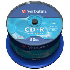 Verbatim cd-r 52x 700mb spindle 50pk extra prot.