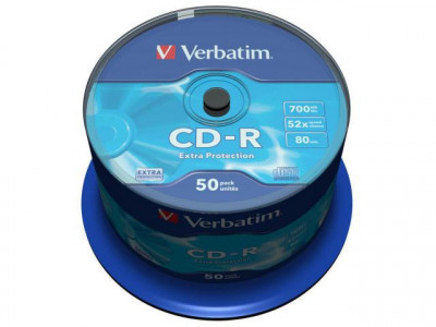 Verbatim cd-r 52x 700mb spindle 50pk extra prot. foto