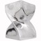 vidaXL Scaun/Masă laterală cu formă răsucită, aluminiu, argintiu 243507