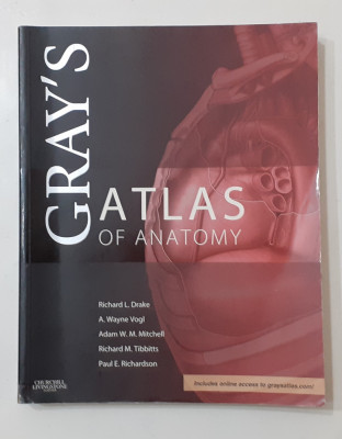 Richard Drake - GRAY&amp;#039;S ATLAS OF ANATOMY 2008 Atlas De Anatomie (IN LIMBA ENGLEZA foto