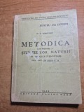 metodica de predare a stiintelor naturii pentru scolile elementare - din anul 1949
