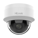 Camera supraveghere IP HiLook IPC-D141H-C, 4MP, lentila fixa 2.8 mm, IR 20m, Dome, PoE, H.265+, DWDR, carcasa plastic, interior SafetyGuard Surveillan