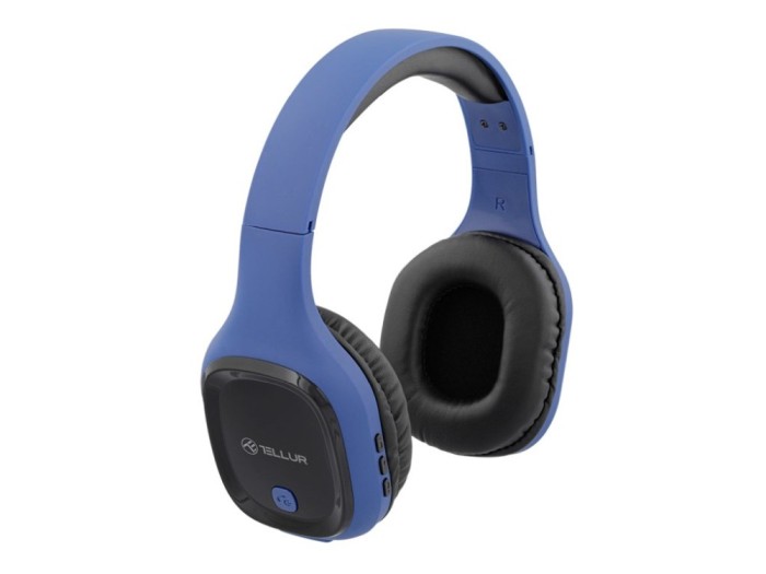 Casti Over-ear Bluetooth Tellur Pulse, Microfon, Albastru
