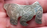 (119) BROSA DIN ARGINT, VINTAGE, MODEL NORTHWEST COAST NATIVE CANADA, SUPERBA