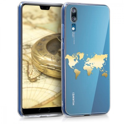 Husa pentru Huawei P20, Silicon, Gold, 44215.02 foto