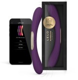 Vibrator Dublu Lelo BOOMERANG, Control Aplicatie Mobila, Silicon, USB, Mov, 28.1 cm
