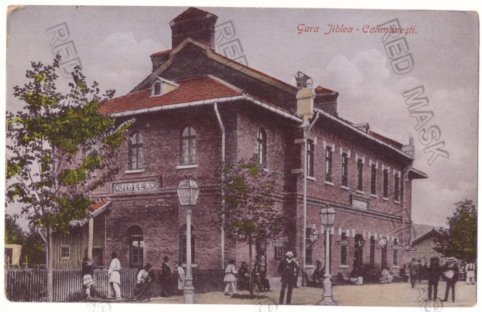 2329 - CALIMANESTI, Valcea, Railway Station JIBLEA - old postcard - unused