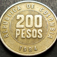 Moneda exotica 200 PESOS - COLUMBIA , anul 1994 * cod 5242 = GRATUIT!