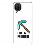 Husa compatibila cu Samsung Galaxy A12 Silicon Gel Tpu Model Minecraft Miner