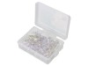 Set 50 LED-uri THT 8mm Alb Cald 3-15V cu Cutie Plastic, Optosupply