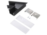 Conector Aluminiu Anodat 60 Grade Negru TOPMET pentru Profil VARIO30-07