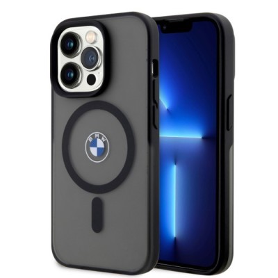 Husa pentru iPhone 15 Pro - BMW Hardcase IML Signature MagSafe (BMHMP15LDSLK) - Black foto