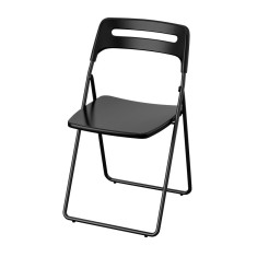 Scaun pliant, inaltime 76 cm, suporta maxim 100 kg, maner decupat, Negru foto
