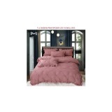 Cumpara ieftin Lenjerie de Lux cu Pliuri si Volan, 6 Piese pentru Pat Dublu - PUC137