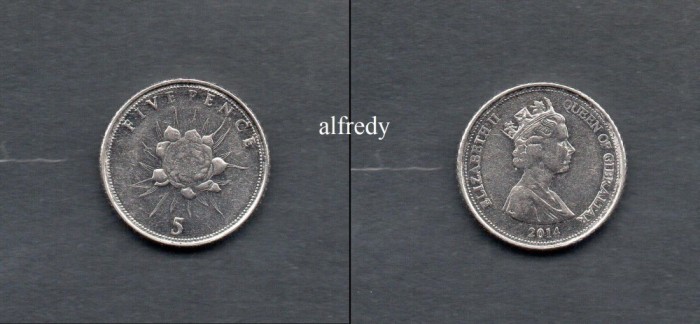 GIBRALTAR 2014 5 Pence