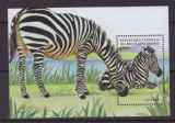 COMOROS -Animale-Zebra-bloc nestampilat