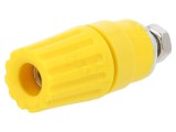 Soclu banană galben 4mm 35A 60VDC nichelat