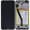 Huawei Y6 2018 (ATU-L21, ATU-L22) Capac frontal modul display + LCD + digitizer + baterie negru 02351WLJ