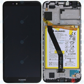 Huawei Y6 2018 (ATU-L21, ATU-L22) Capac frontal modul display + LCD + digitizer + baterie negru 02351WLJ foto