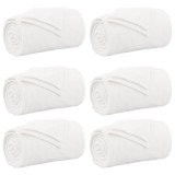 vidaXL Pături de aruncat 6 pcs Alb 220 x 240 cm Molton 42016815