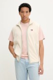 Tommy Jeans vestă culoarea bej, de tranzitie, DM0DM21908