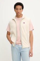 Tommy Jeans vestă culoarea bej, de tranzitie, DM0DM21908
