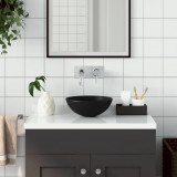 Chiuveta pentru baie, negru mat, ceramica, rotund GartenMobel Dekor, vidaXL