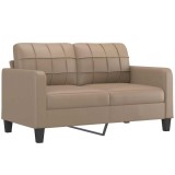 Cumpara ieftin Canapea cu 2 locuri, cappuccino, 140 cm, piele ecologica