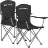 SONGMICS Set 2 scaune pliabile de camping sau pescuit, suport pahar, maxim 150kg, negru Household NewTrend