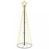 Cumpara ieftin Brad de Craciun conic, 108 LED-uri, alb cald, 70x180 cm