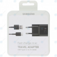 Samsung Încărcător rapid de călătorie 2000mAh incl. Cablu de date USB tip C negru (Blister UE) EP-TA20EBECGWW